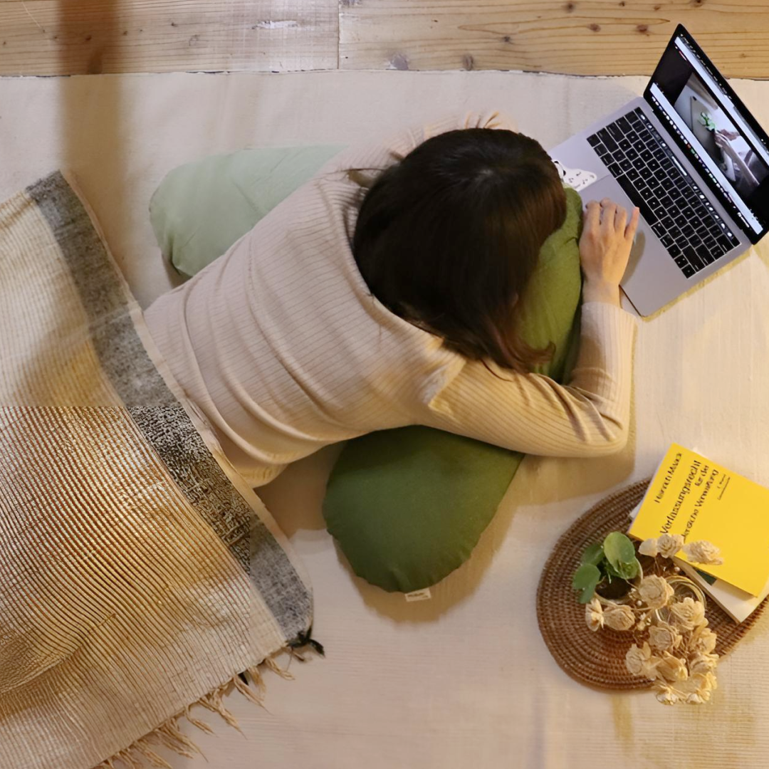 Boomerang Lounge Cushion - Takaokaya,  zabuton, futon, cushion, made in Kyoto