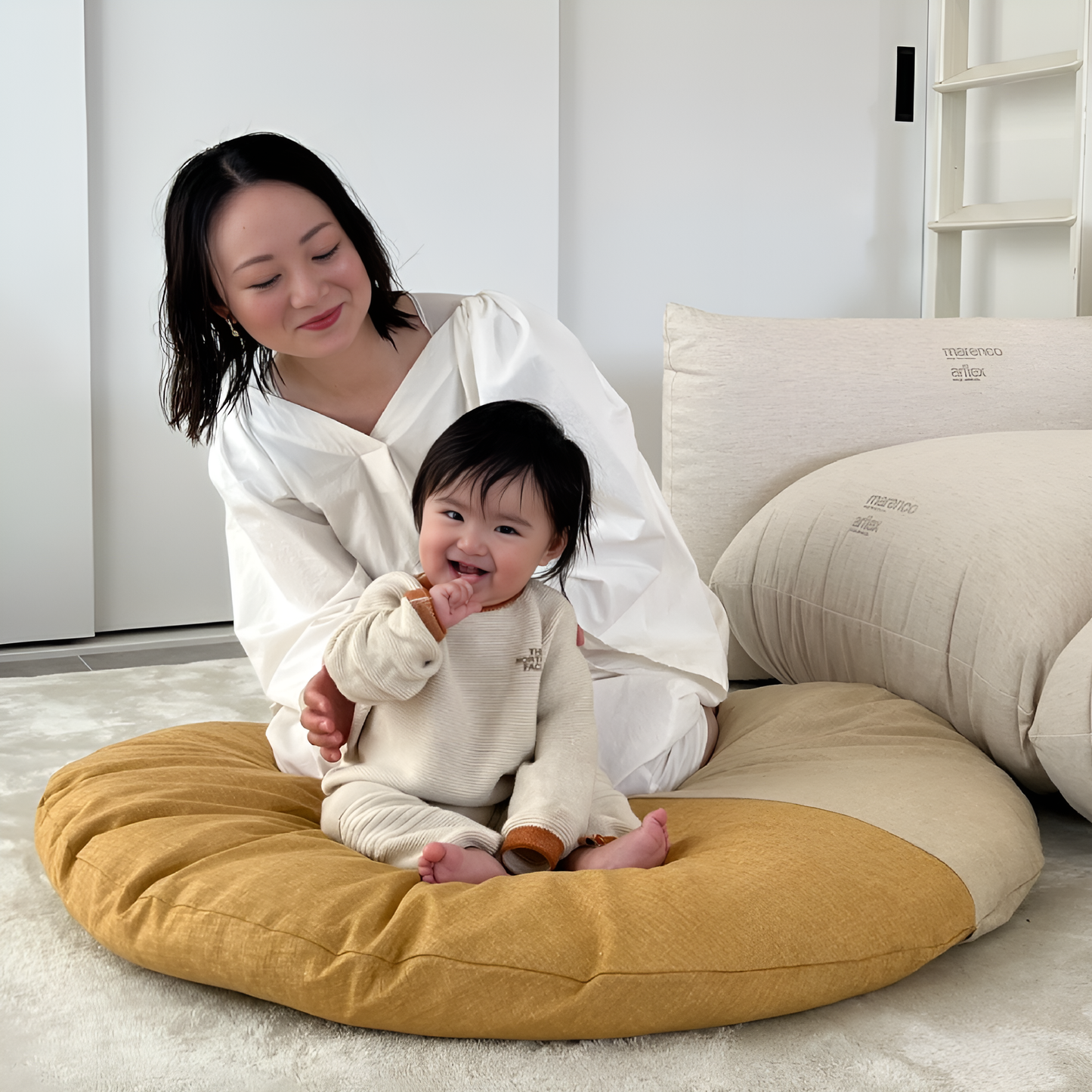 Senbei Baby Zabuton Play Mat Cushion - Takaokaya, zabuton, futon, cushion, made in Kyoto