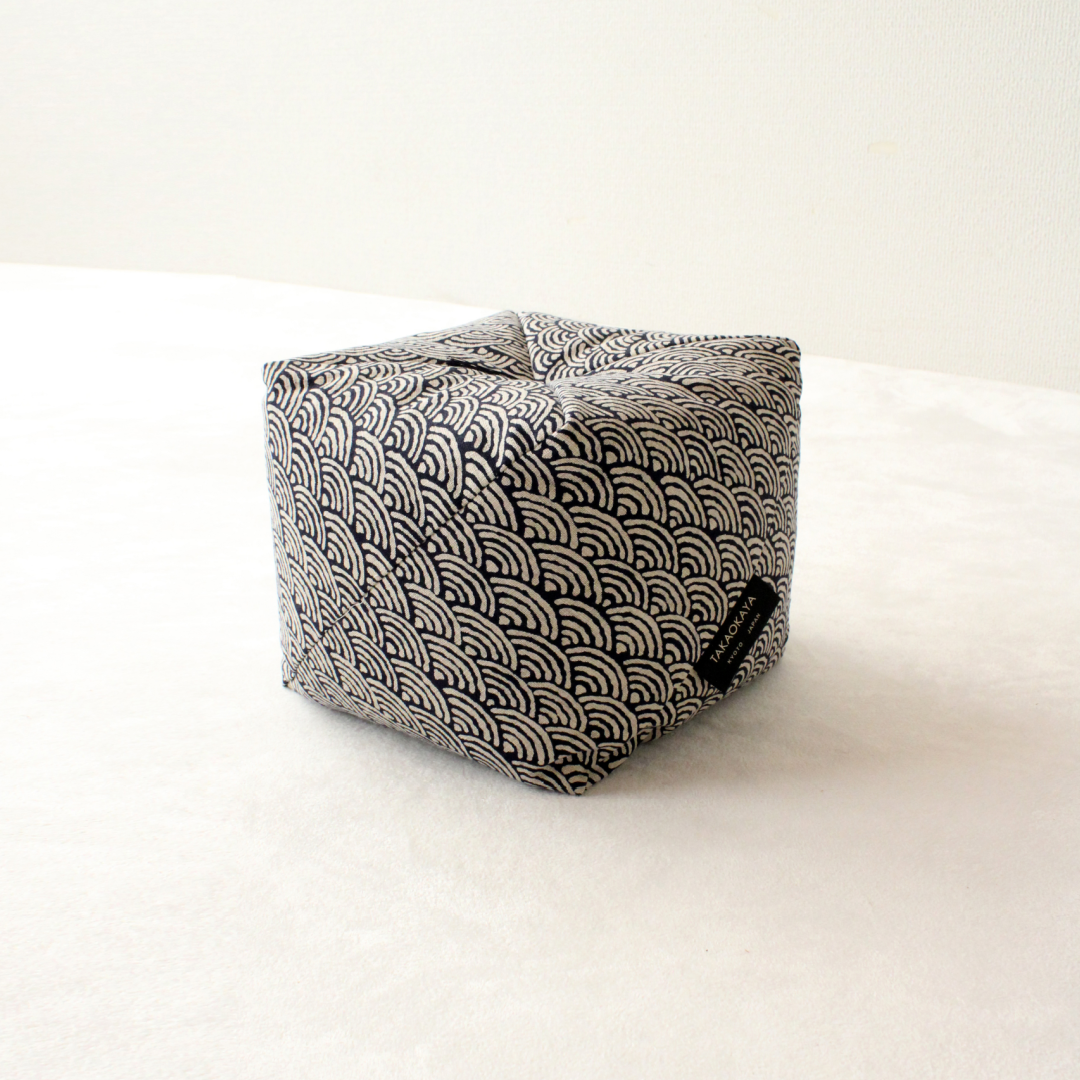 Cojami Meditation Zafu Pillow | Aizome-fu - Takaokaya,  zabuton, futon, cushion, made in Kyoto