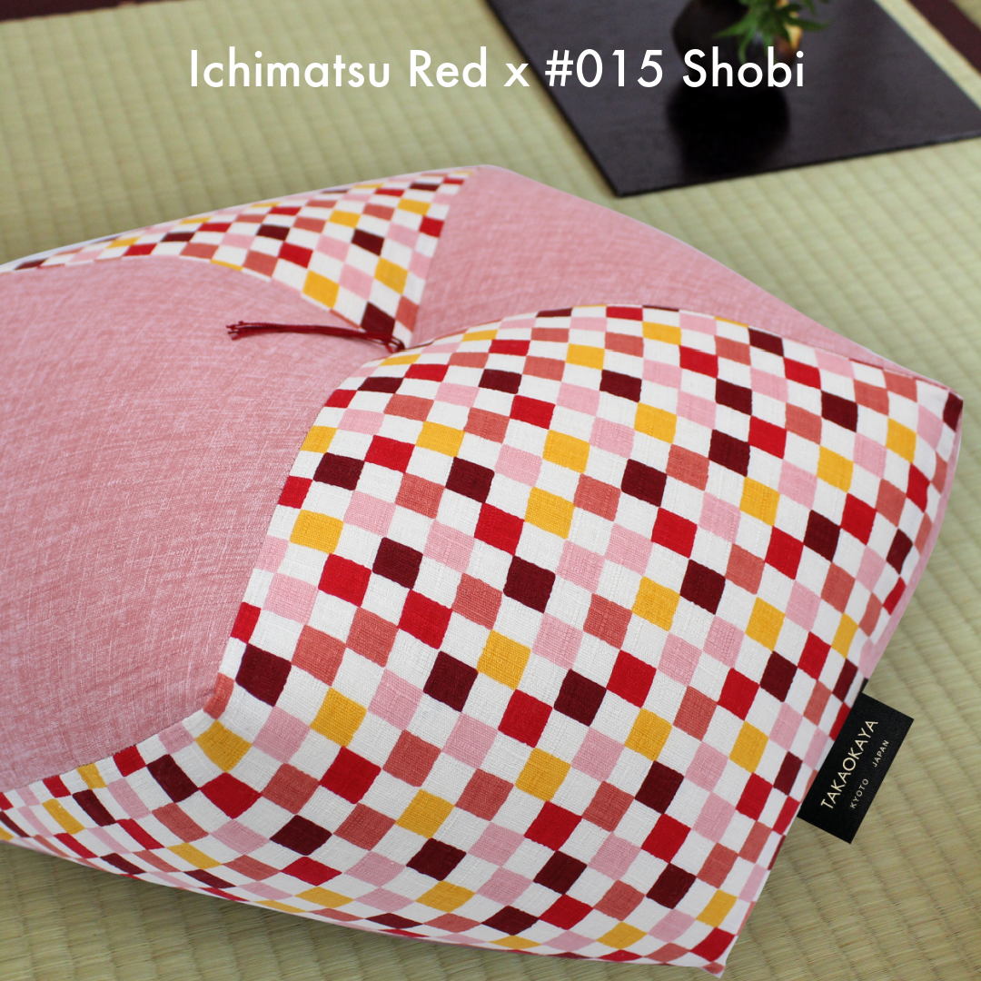 Ojami Cushion | Ichimatsu | 2024 Spring Collection - Takaokaya,  zabuton, futon, cushion, made in Kyoto