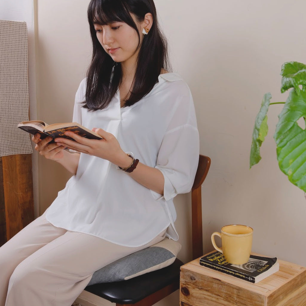 Ojami Flat Cushion | Cotton - Takaokaya