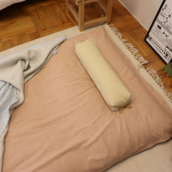 Kyoto Basic Sleep Set [Shiki Futon Mattress, Cover, and Long Pillow] - Takaokaya