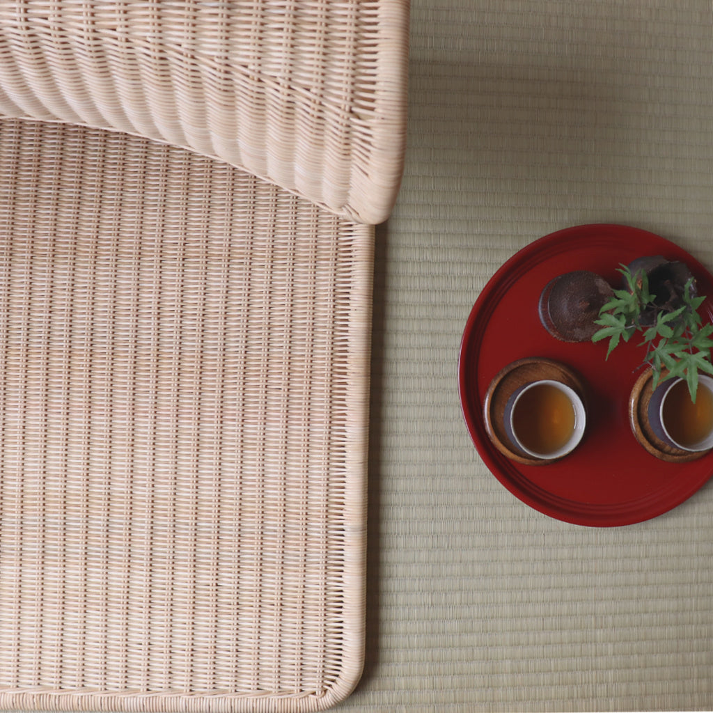 Floor Rattan Zaisu Legless Chair and Zabuton Set | Global Online Store Limited - Takaokaya