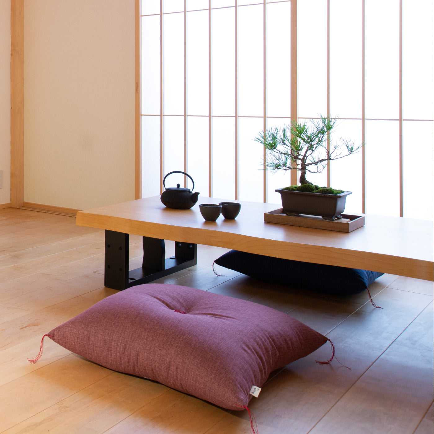 Kyoto Zabuton Cushion | Solid Color - Takaokaya,  zabuton, futon, cushion, made in Kyoto