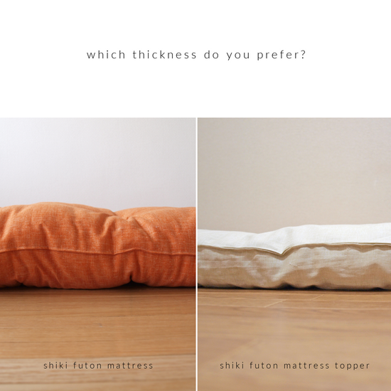 Kyoto Basic Sleep Set [Shiki Futon Mattress, Cover, and Long Pillow] - Takaokaya