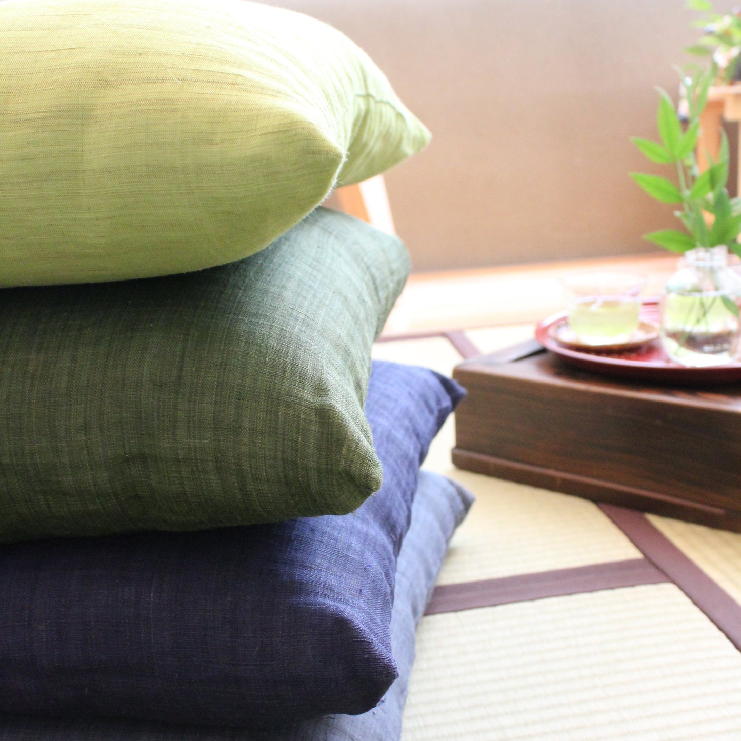 Kyoto Zabuton Cushion | Linen - Takaokaya