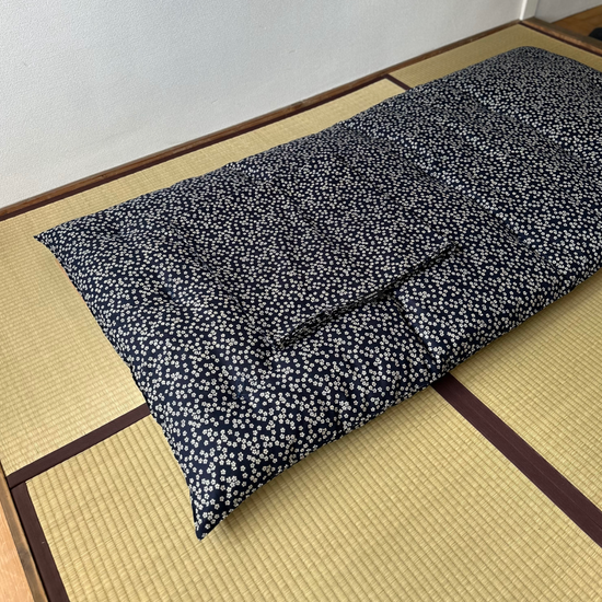 Shiki Futon Mattress and Cover Set - Aizome-Fu - Takaokaya,  zabuton, futon, cushion, made in Kyoto