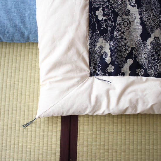 Kake Futon Comforter | Aizome-fu - Takaokaya,  zabuton, futon, cushion, made in Kyoto