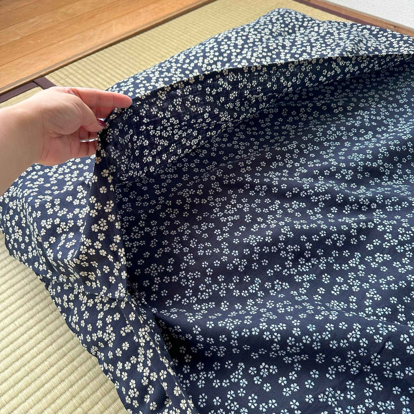 Shiki Futon Mattress Cover - Aizome-fu - Takaokaya,  zabuton, futon, cushion, made in Kyoto