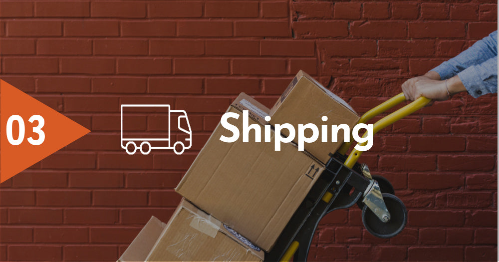 Order process 3: International shipping takes 3-14 business days (*depending on carrier and location)