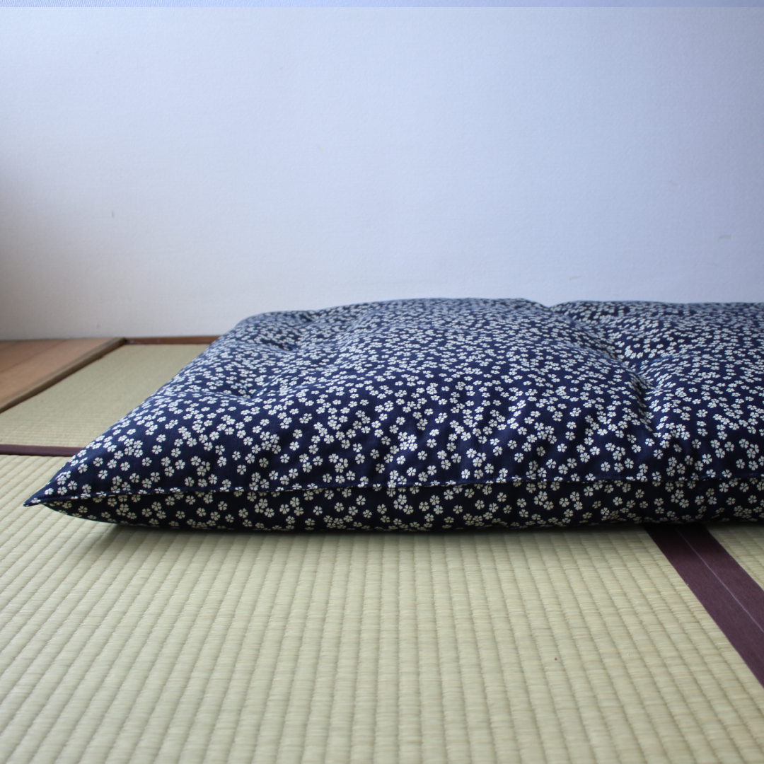 Shiki Futon Mattress - Aizome-Fu - Takaokaya,  zabuton, futon, cushion, made in Kyoto