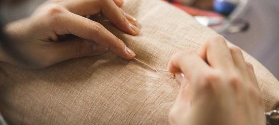 During the making process, a Japanese hand stitching technique is used to create the illusion of an invisible seam. To produce a beautiful result, this requires the technique to be applied and adapted to suit a variety of different materials.