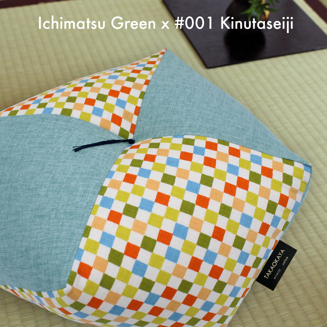Ojami Cushion | Ichimatsu | 2024 Spring Collection - Takaokaya,  zabuton, futon, cushion, made in Kyoto