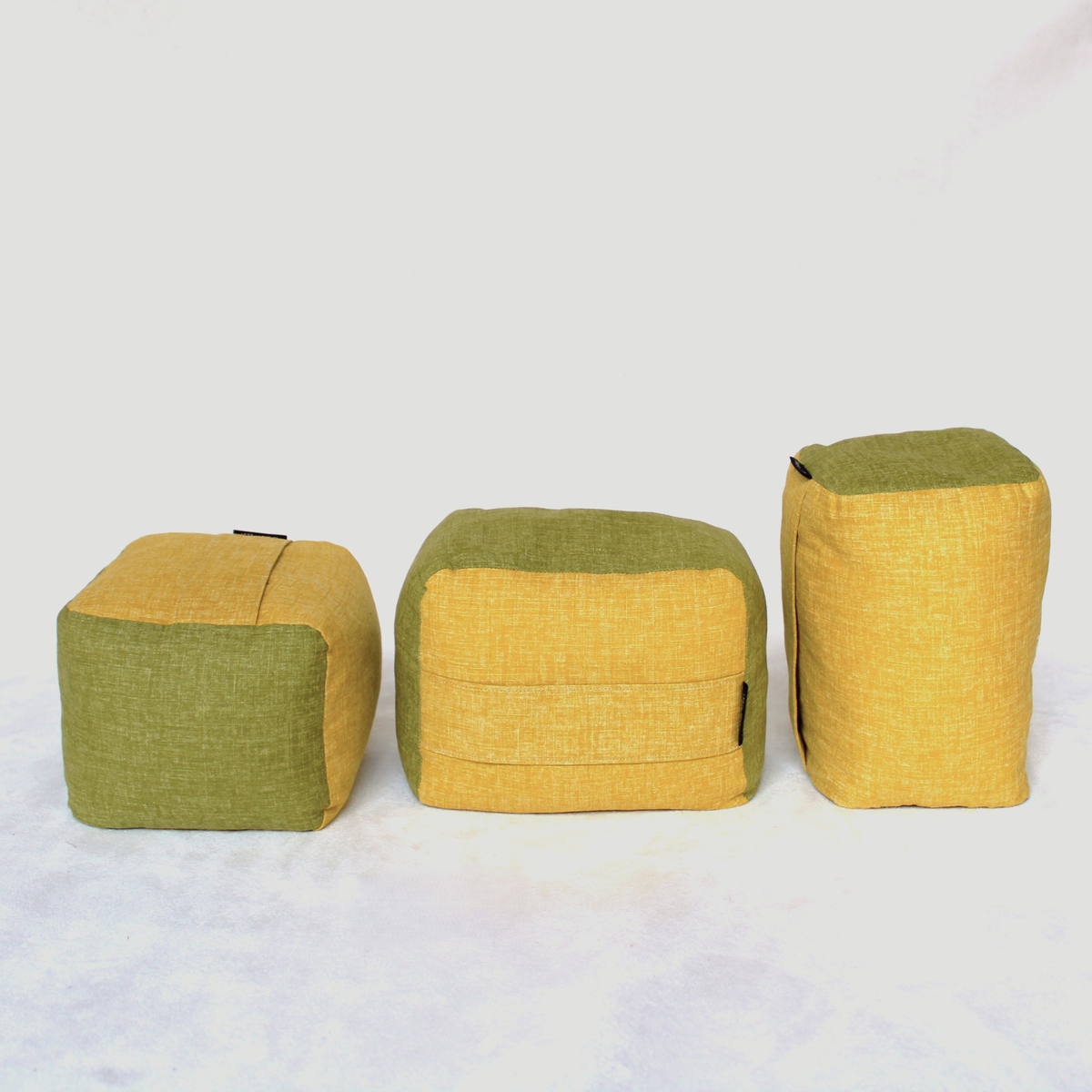Three distinct height | Fabric: Moegi (Body)+ Nanohana(Handle)