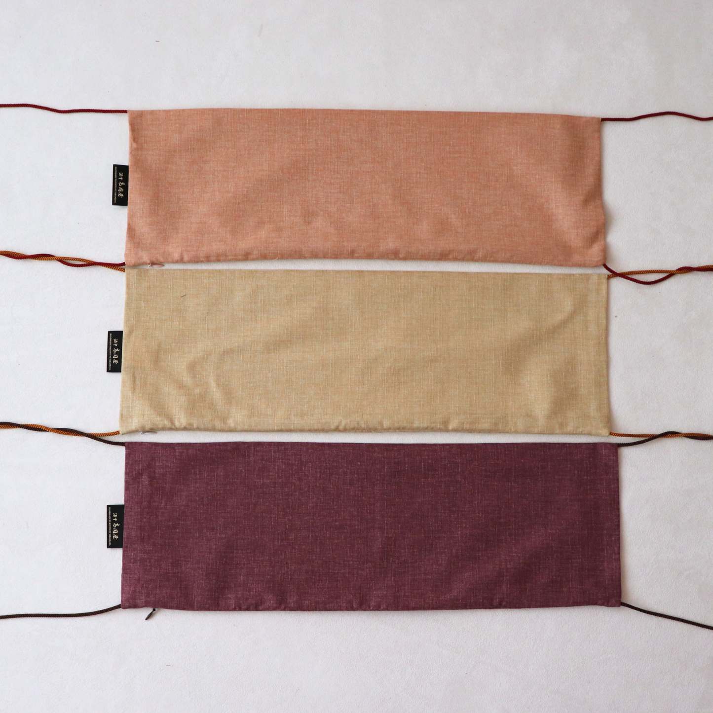Fabric (Top to Bottom): Satozakura, Torinoko, Fujimurasaki