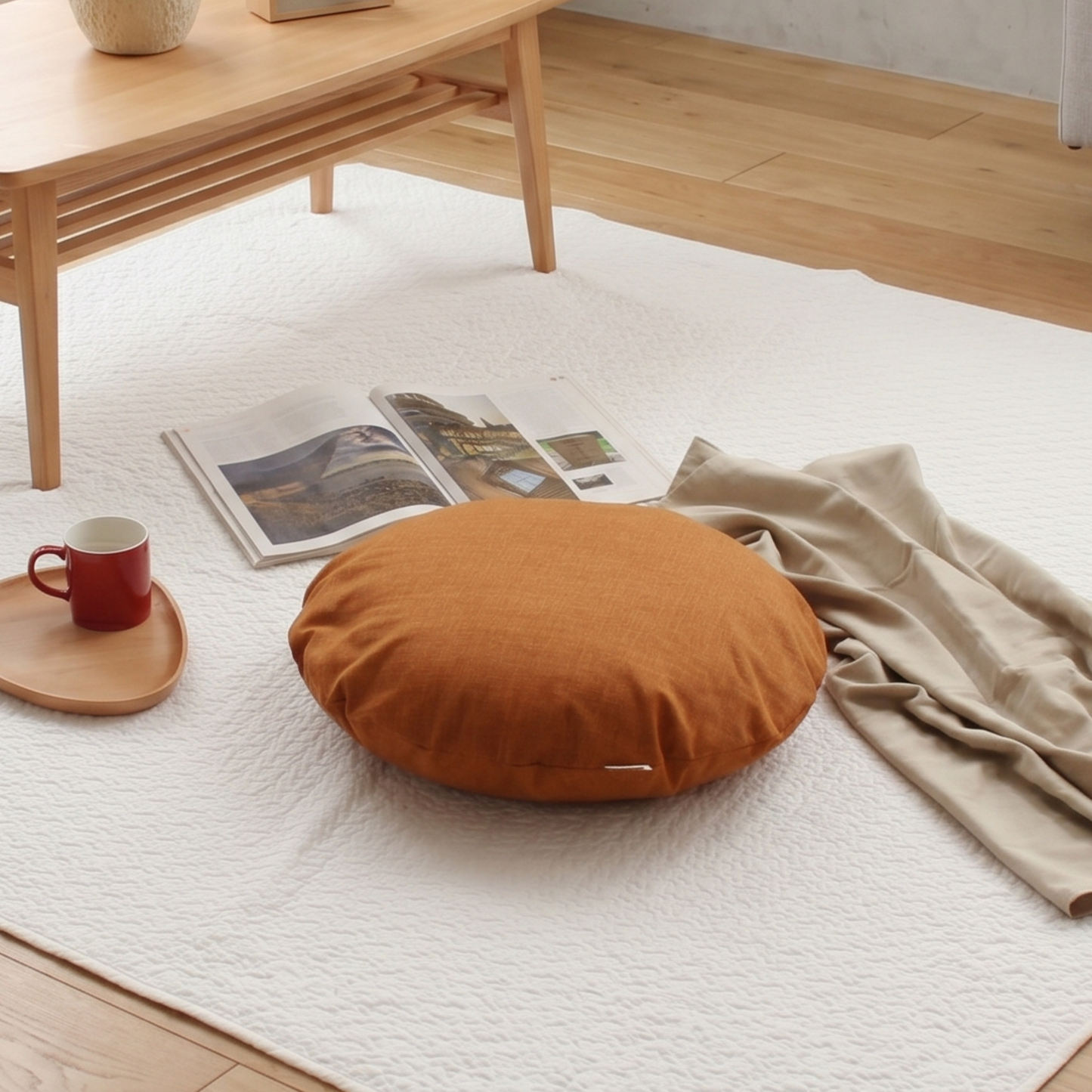 Round Zabuton Cushion (Insert & Cover Set) - Cotton