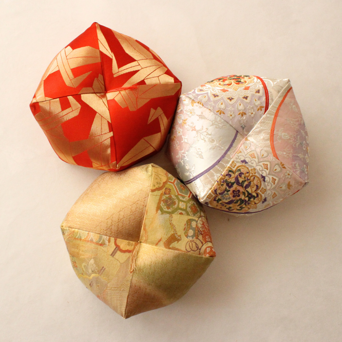 Ojami Cushion Crafted from a Vintage Obi Belt