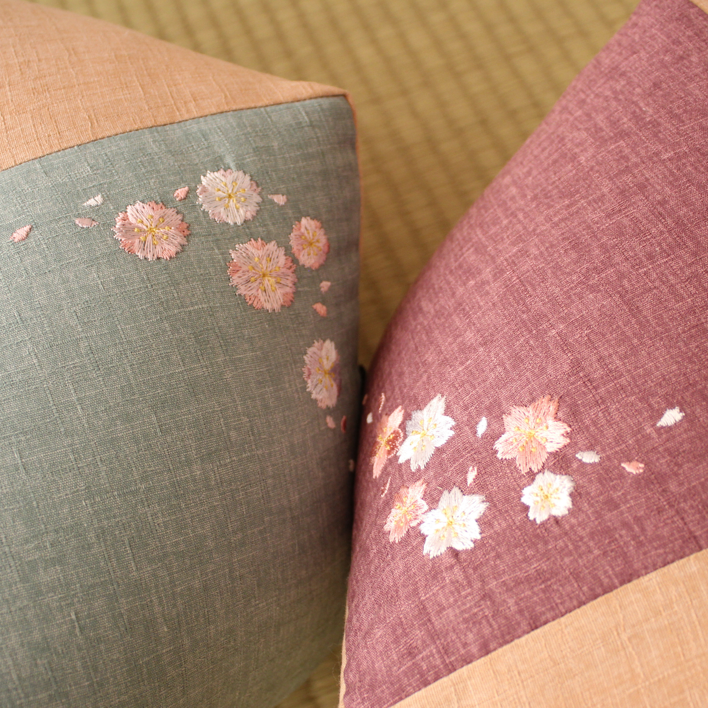 Ojami Cushion - Sakura Embroidery
