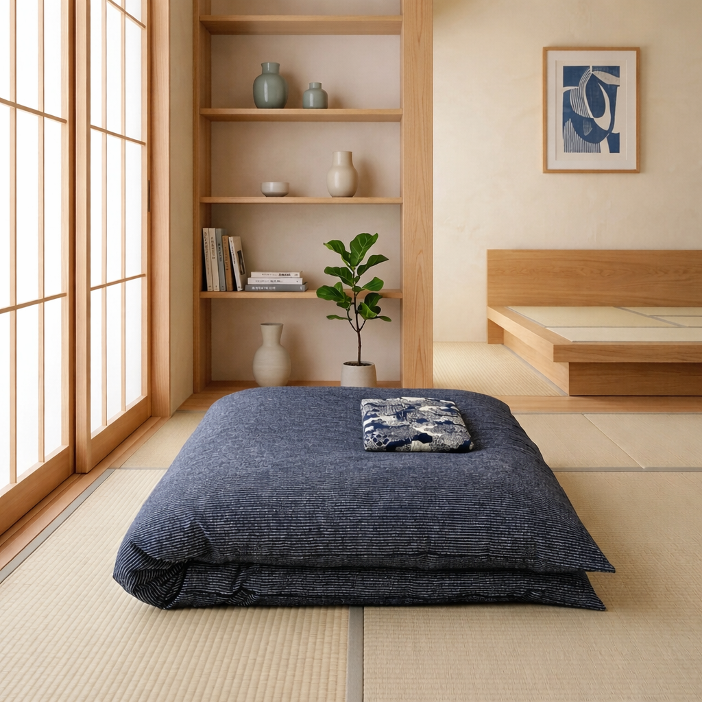 Fabric: Shima (Futon), Kumotori Cloud (Cover)