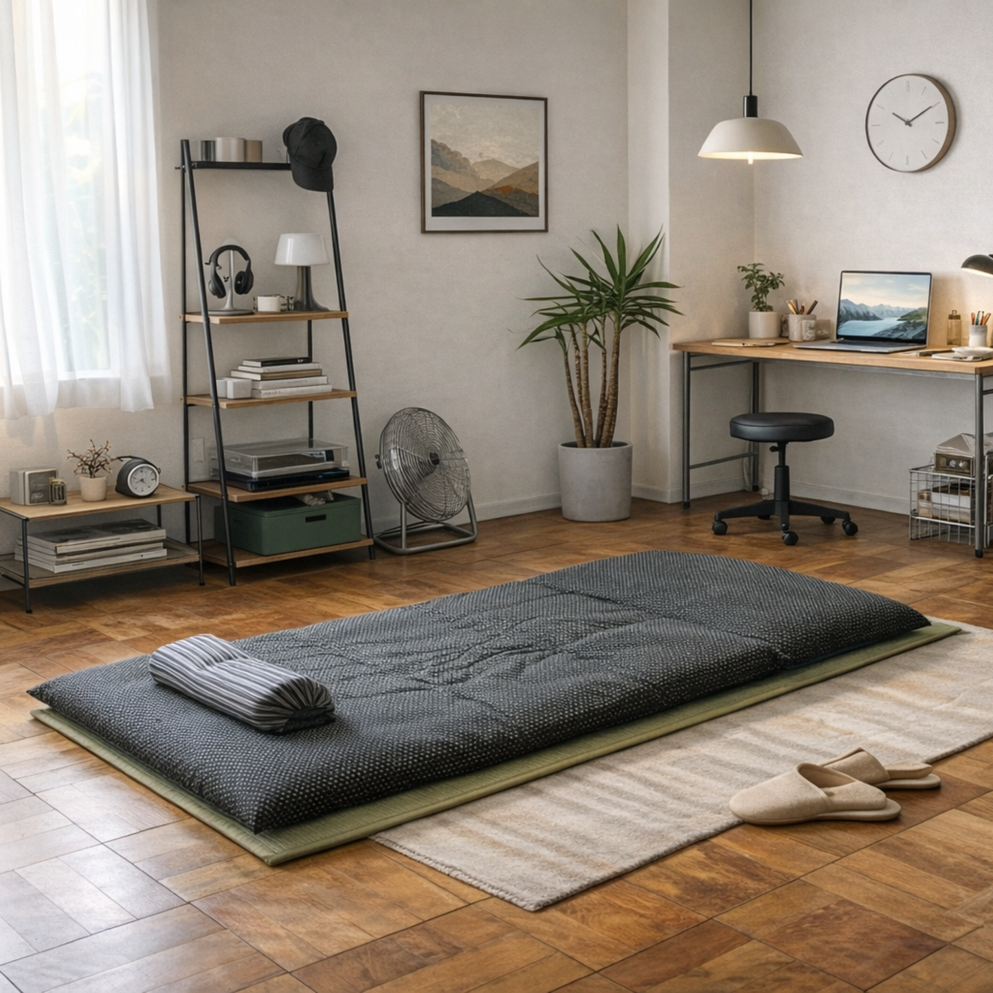 Tri-Fold Tatami - Takaokaya,  zabuton, futon, cushion, made in Kyoto
