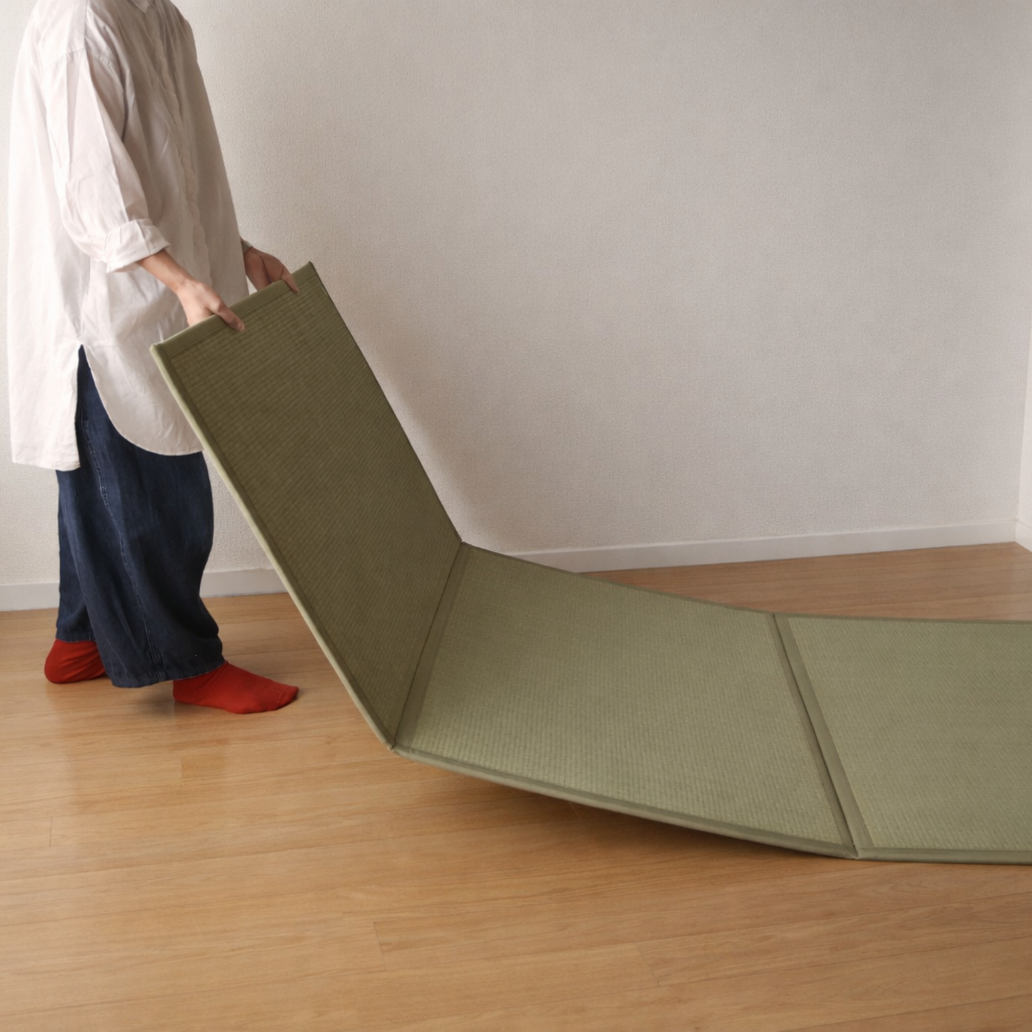 Tri-Fold Tatami - Takaokaya,  zabuton, futon, cushion, made in Kyoto