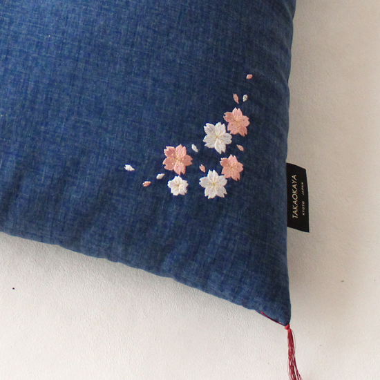 Kyoto Zabuton Cushion - Sakura Embroidery – Takaokaya