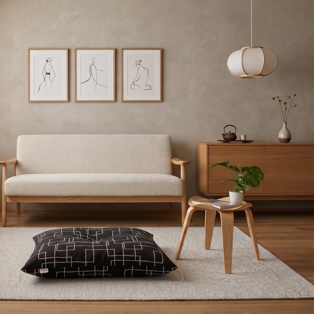 ヨシゾウ　座布団　５Ｐセット　房有　高級　新品未使用　厚み15cm　Ｎ72 Kyoto Zabuton Cushion - Tromso Nordic Pattern – Takaokaya
