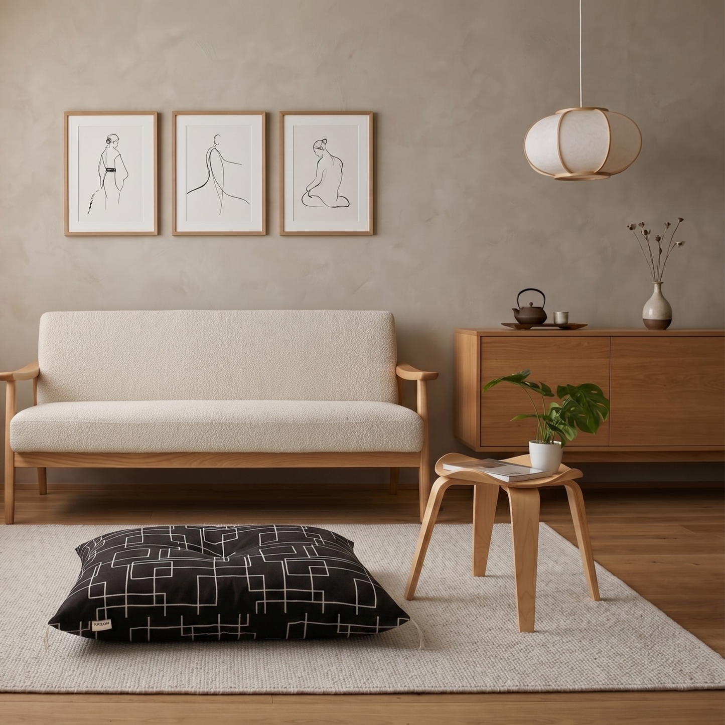 Kyoto Zabuton Cushion - Tromso Nordic Pattern