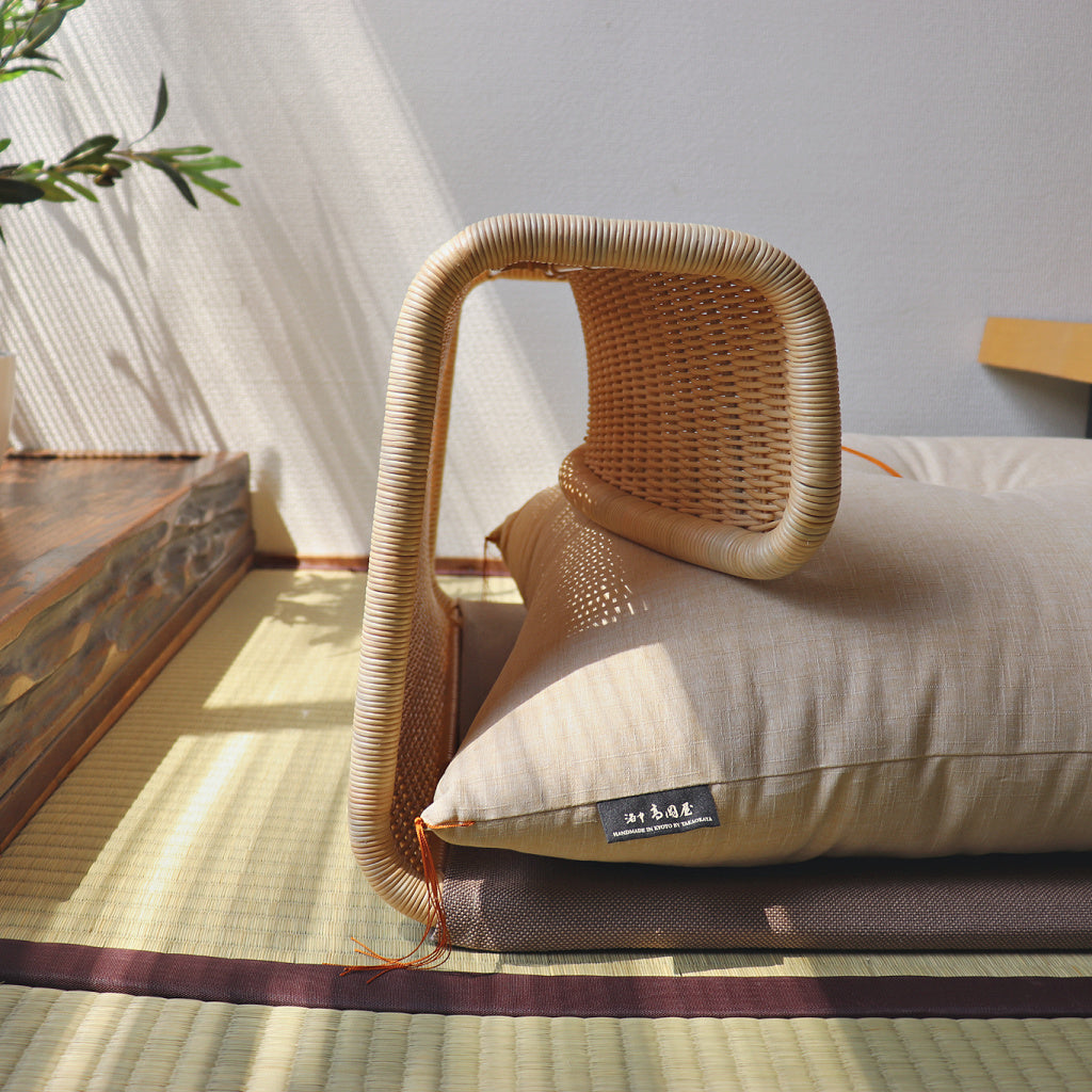 Floor Rattan Zaisu Legless Chair and Zabuton Set | Global Online Store Limited - Takaokaya