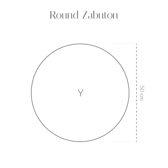 Round Zabuton Cushion | Cotton - Takaokaya