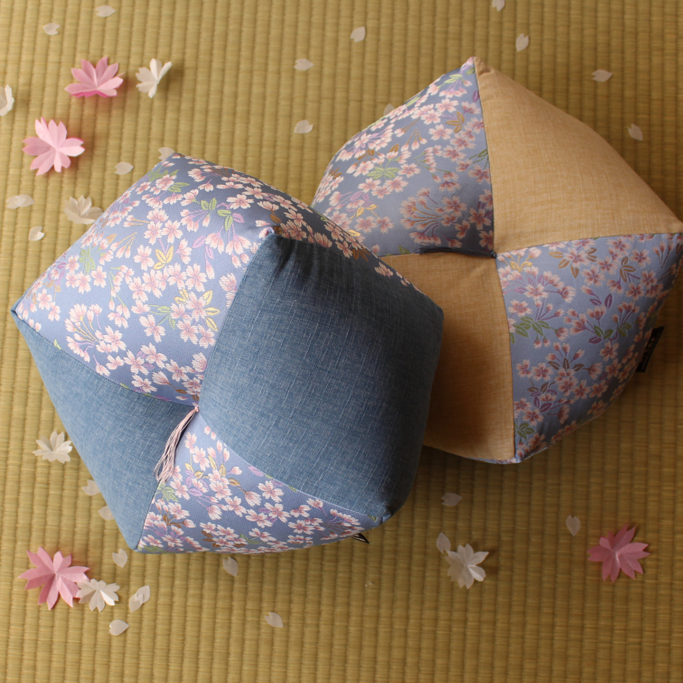 Load image into Gallery viewer, Ojami Cushion | Sakura Collection | Global Online Exclusive - Takaokaya,  zabuton, futon, cushion, made in Kyoto
