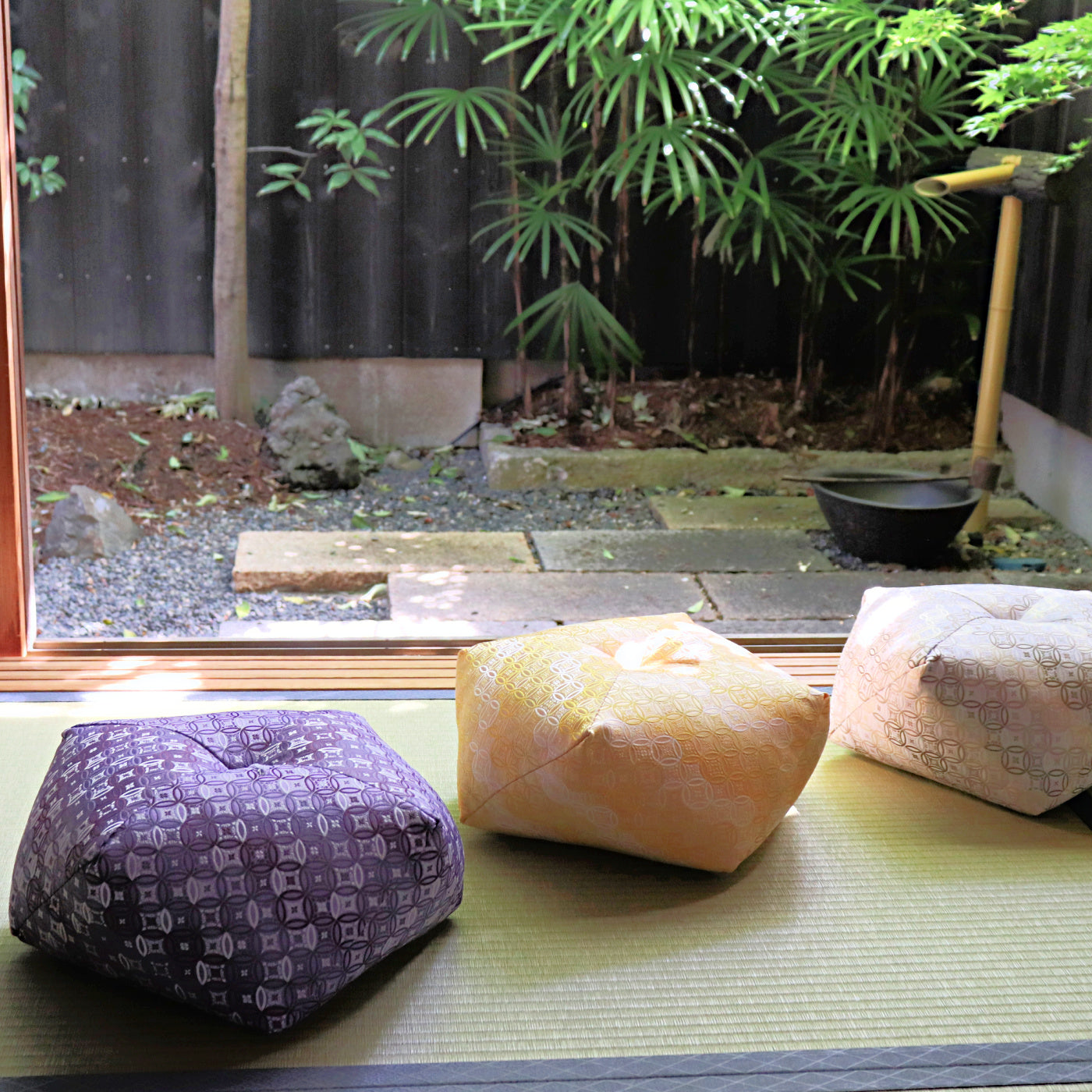 Ojami Cushion | Shippo - Takaokaya,  zabuton, futon, cushion, made in Kyoto