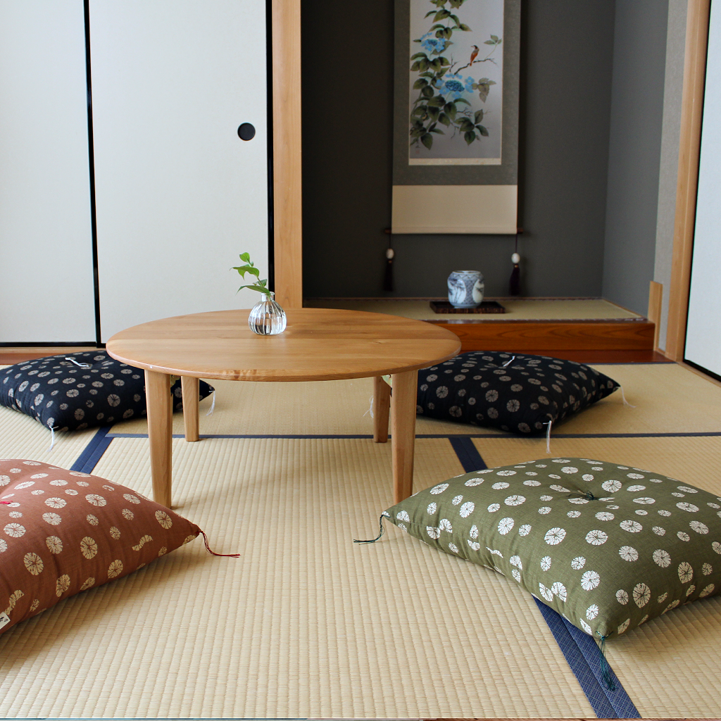 Linen Large Floor Cushions Meditation Cushion Japanese Futons