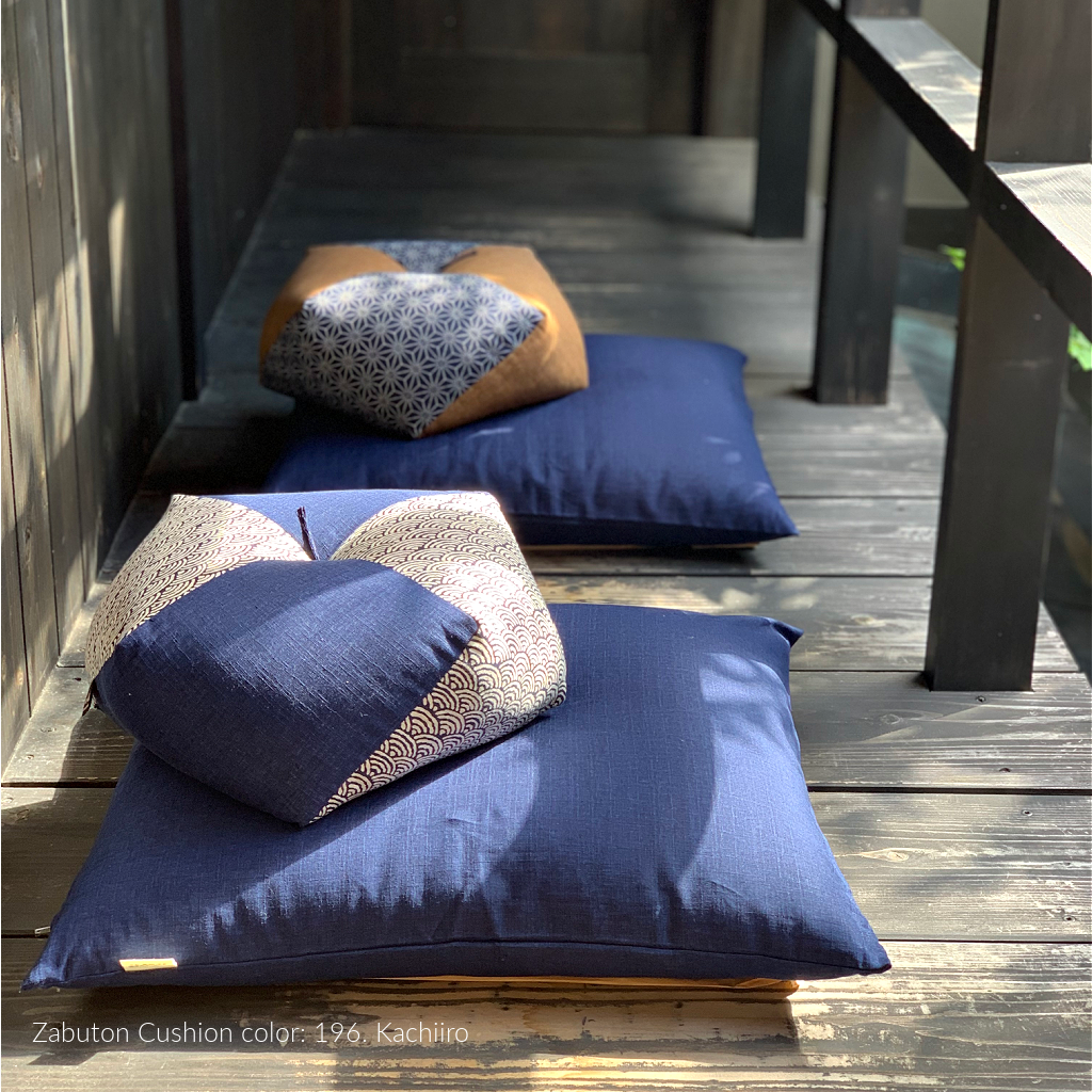 Japanese Blue Wave Cushion Seat Floor Pillow Japanese Futon
